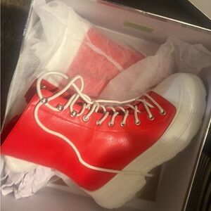 Red High-Top Sneakers